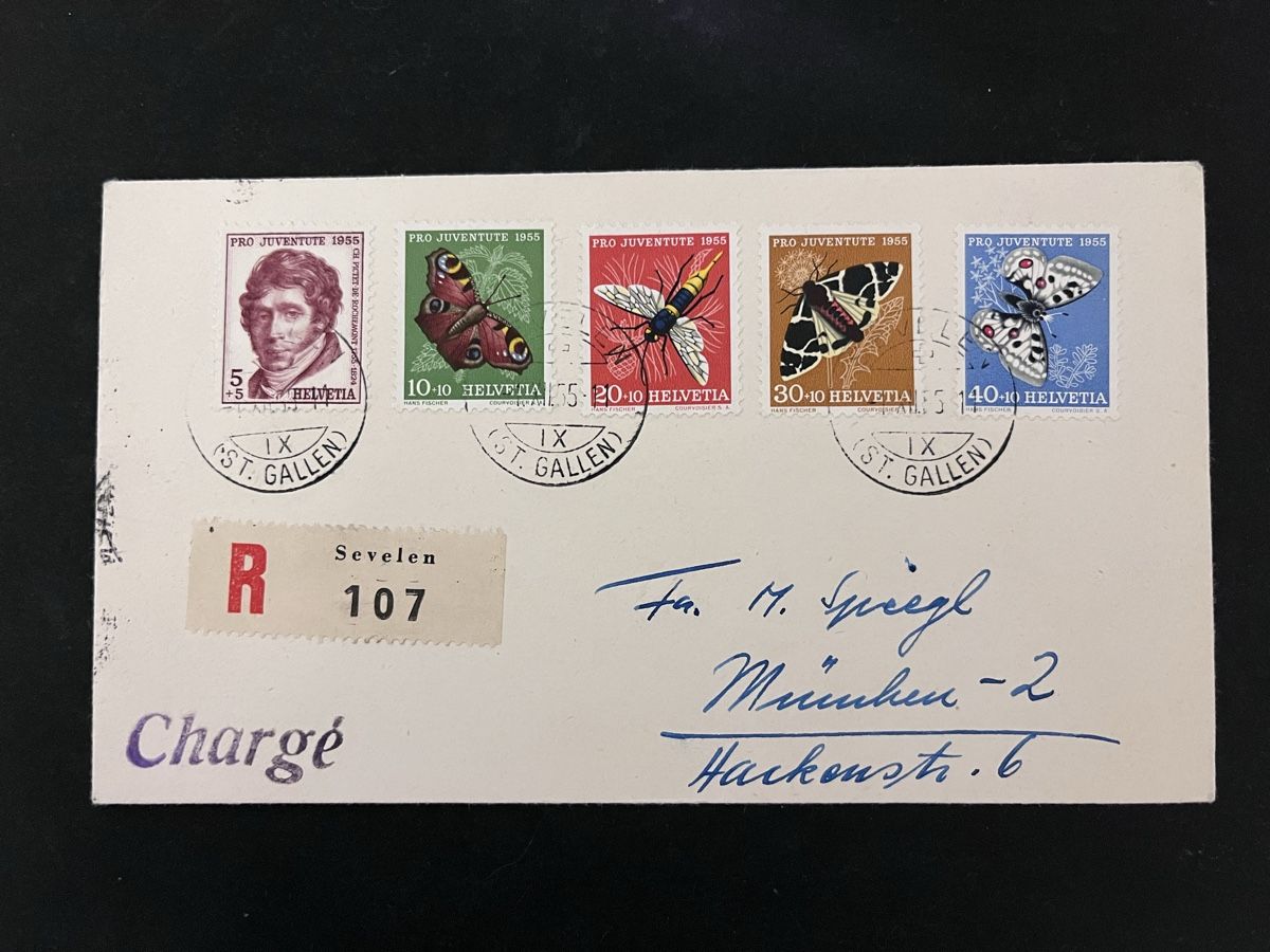 Alle Briefmarken: 1955 FDC Pro Juventute Cat. 60.-  – Gebraucht aus Sottens von thigroux