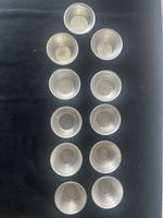 11 Aluförmchen, Tartelettes Förmchen Vintage, Ø 7,6 & 7,7cm.