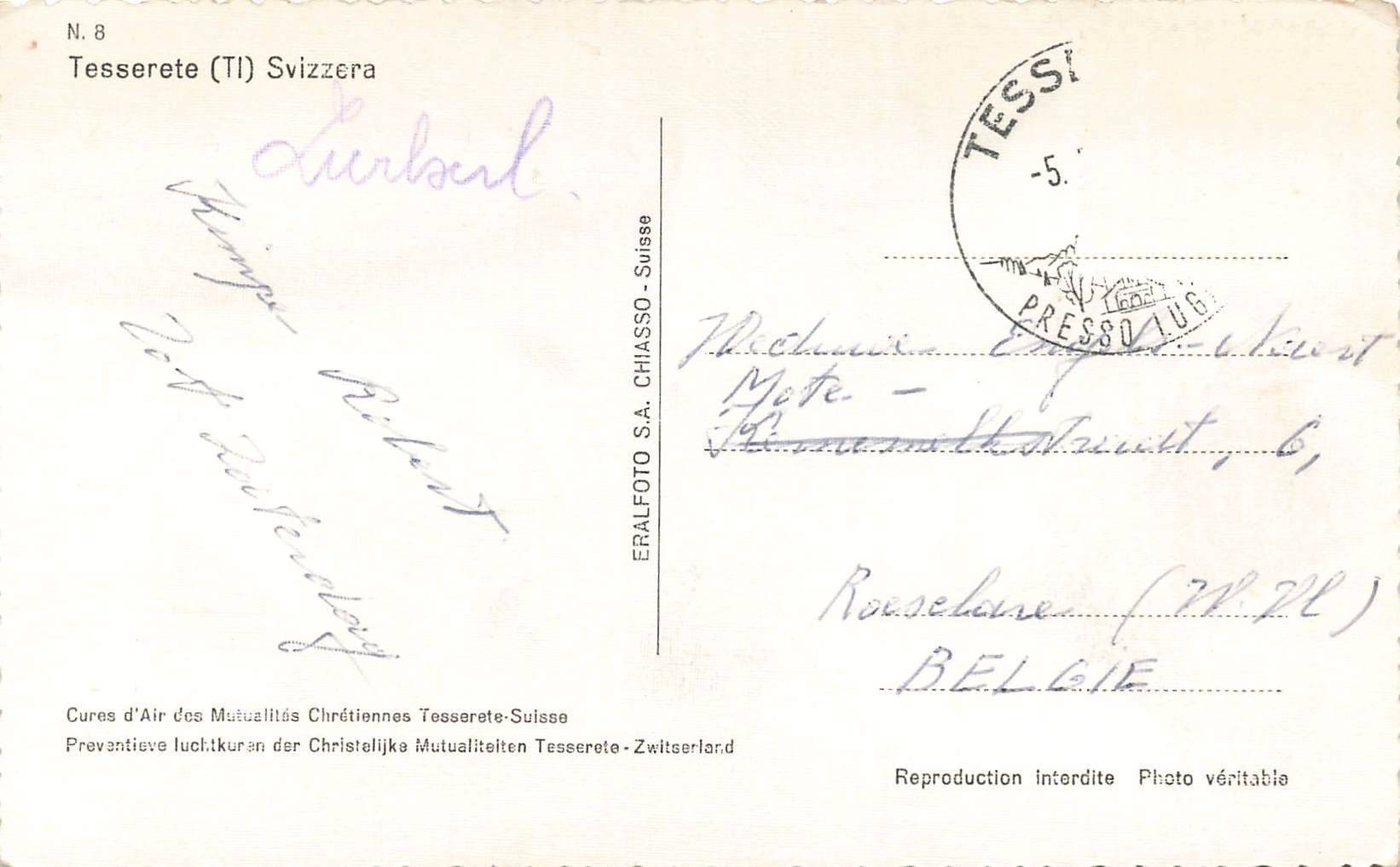 Cartes postales: Tesserete – D'occasion à Biasca par Blenio71 1
