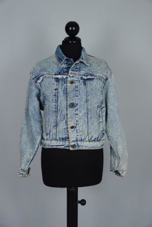 Vintage 90s Tie-Dye Denim Bomber Jacket  size 36/38