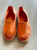 Espadrilles orangefarbig Gr. 39