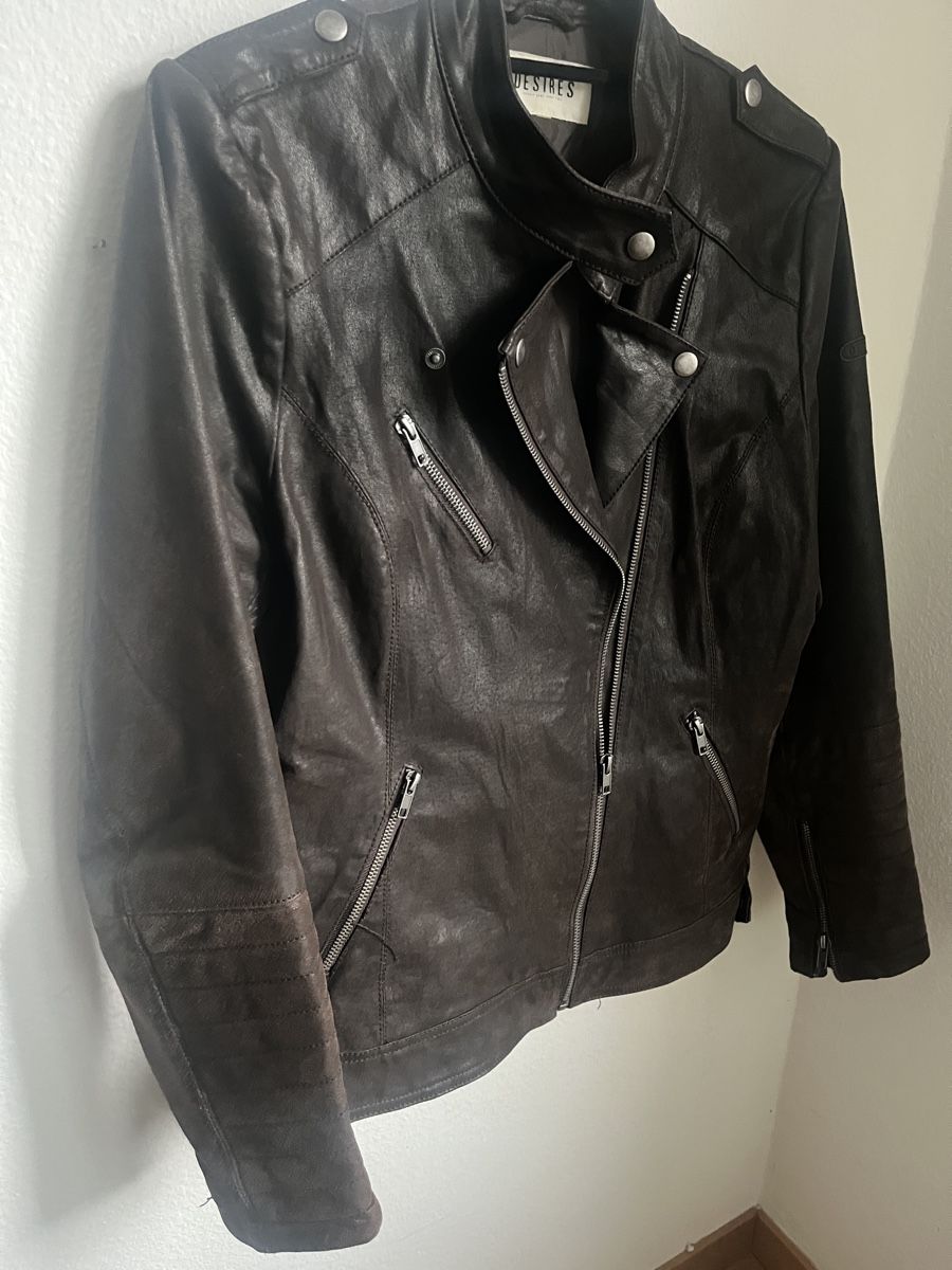 Giacche: Coole braune Lederjacke von Desires – Usato da Zürich venduto da sheijla 3