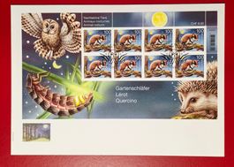 NACHTAKTIVE TIERE 1593 GARTENSCHLÄFER LEROT BOGEN FDC 2016
