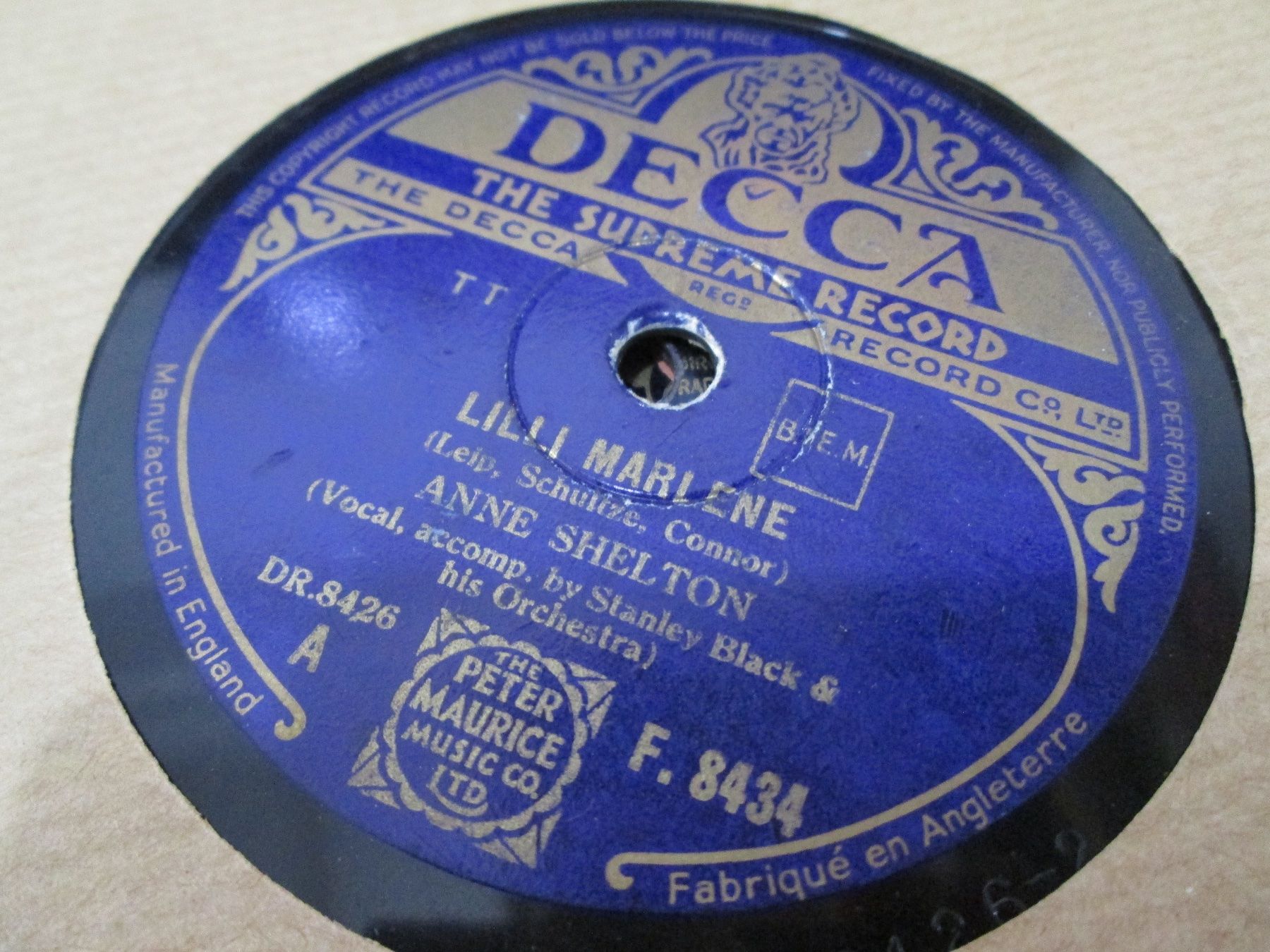 Schallplatten: DISQUES 78 TOURS – Gebraucht aus Lausanne von Leag 2