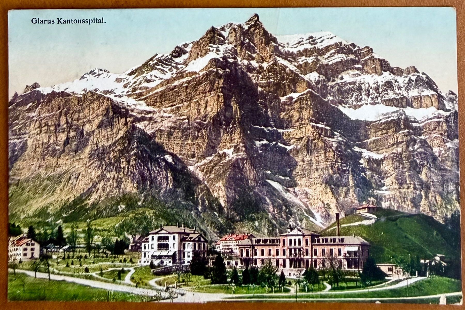 Cartoline postali: Glarus - Kantonsspital - 1909 – Usato da Lutry venduto da Ediego