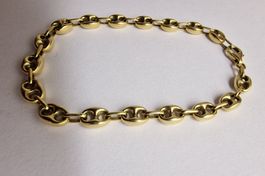 Massive Goldarmkette, Bohnen, Schiffsanker 750/18 Karat