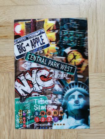Postkarte New York Hologramm (neu)