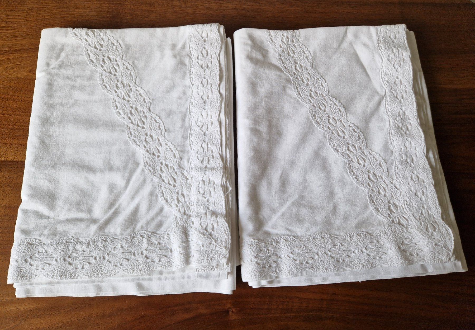 Biancheria da letto: Vintage  Bettwäsche Set mit Klöppelspitze – Usato da Bern venduto da Antikbatik 1