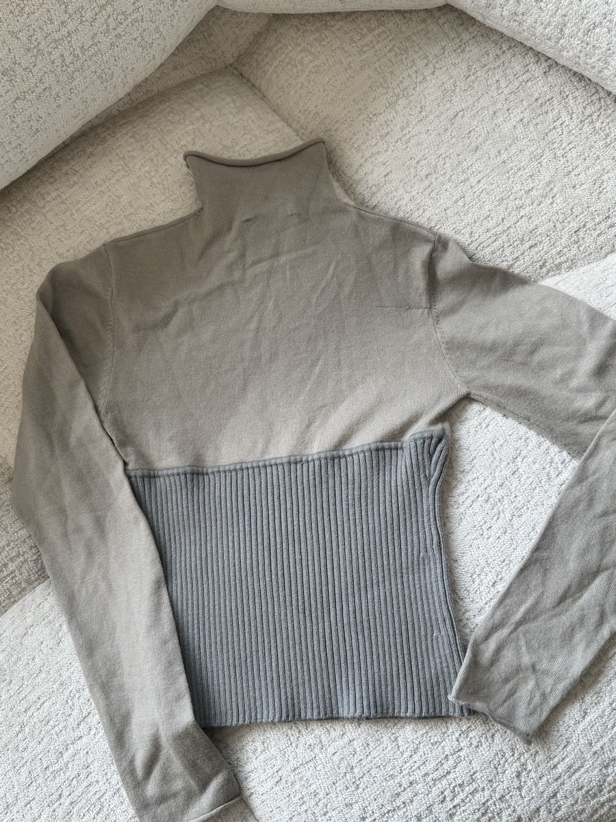 Zara Top: Zara Knit Top in Beige/Grau – Usato da Zürich venduto da di_archive 3