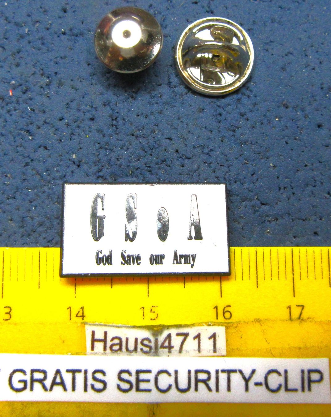 Swiss Placchette & Badge: GSOA PIN GOD SAVE YOUR ARMY – Usato da Ettingen venduto da Hausi4711