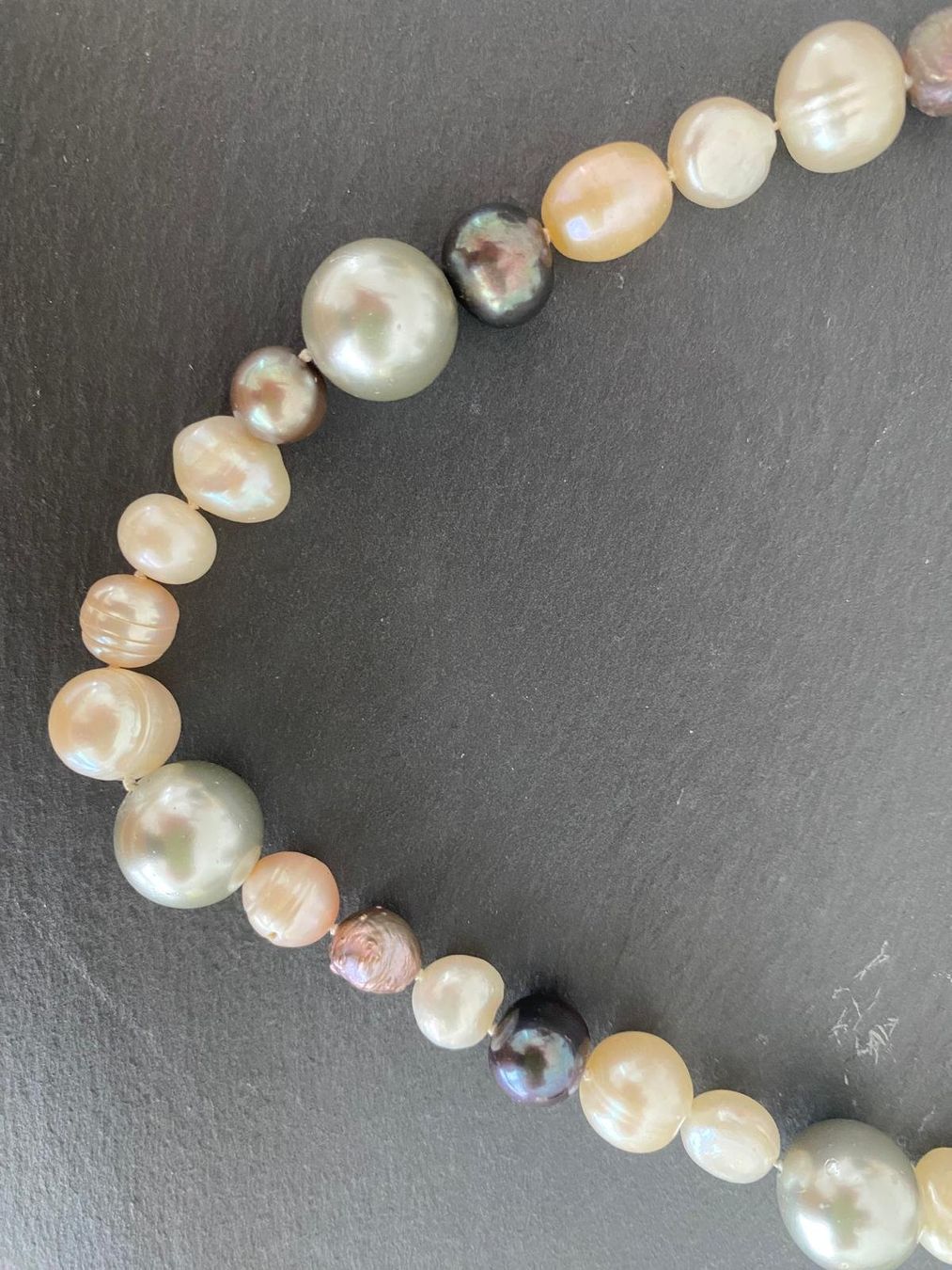Perle (finte): Wunderschöne Perlenkette (echte Perlen & Silber) – Usato da Olten venduto da HoYa01 2