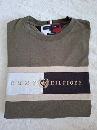 T-shirt Tommy Hilfiger Homme L Vert Authentique  Organique