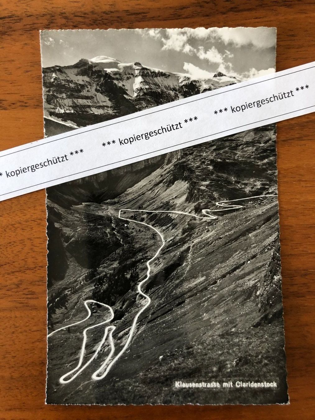 Cartoline postali: Klausenstrasse mit Claridenstock alt AK – Usato da Hefenhofen venduto da Bierinder