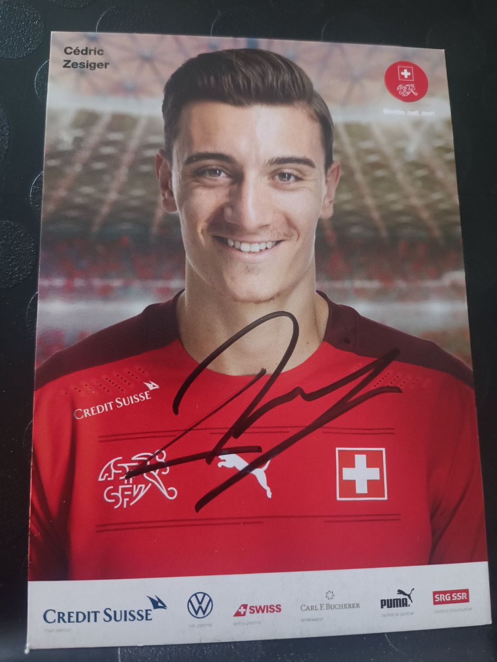 Autografi: Cédric Zesiger - handsignierte SFV Autogrammkarte – Usato da Menziken venduto da Artographs