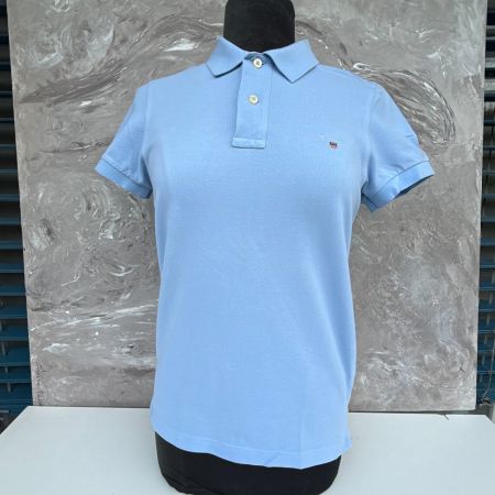 Polo en Coton Gant Logo Brodé -  – Bleu Ciel