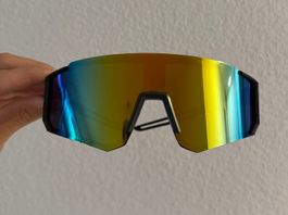 Sport Sunglasses Multi-Color Lens Black Frame New