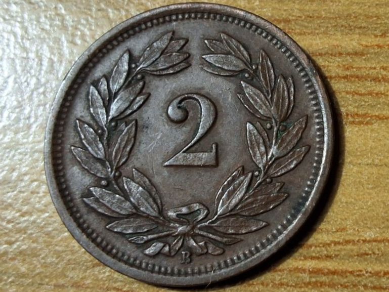 Tutti le monete: 2 Rappen 1927 - Selten! – Usato da Münchenstein venduto da purbach1 1