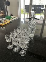 Kristallglass Set Dekanter und 12 Gläser