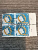 Schweiz Helvetia Briefmarke 90er, Viererblock, Top Zustand!