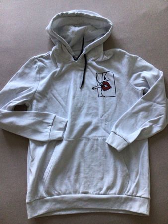 Weisser Kapuzenpulli Gr.M/L