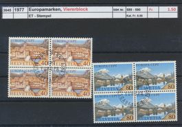 1977 "Europamarken", Viererblock, ET - Stempel