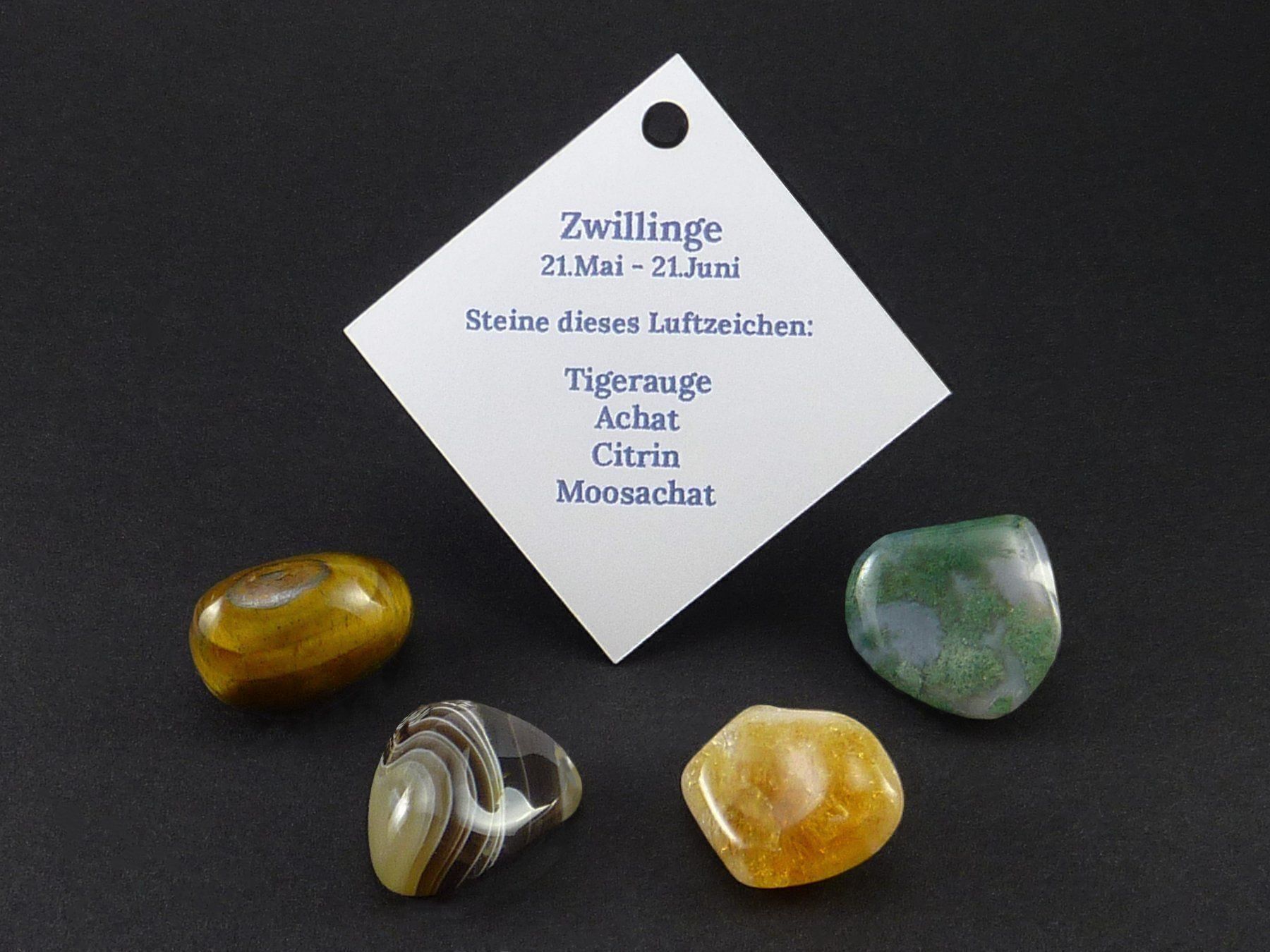 Minerali & Pietre curative: Sternzeichen Steine Zwillinge/Gémeaux – Nuovo e nell'imballaggio originale da Meilen venduto da StoneGarden 1