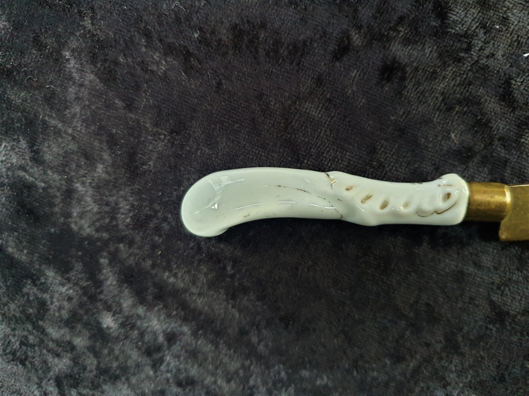 Besteck: antikes Messer Klinge aus  Stahlbronce – Gebraucht aus Reinach BL von Annodomini 2