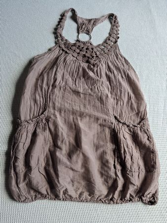 Top d'été 50% coton 50% soie toute en transparence taille S 