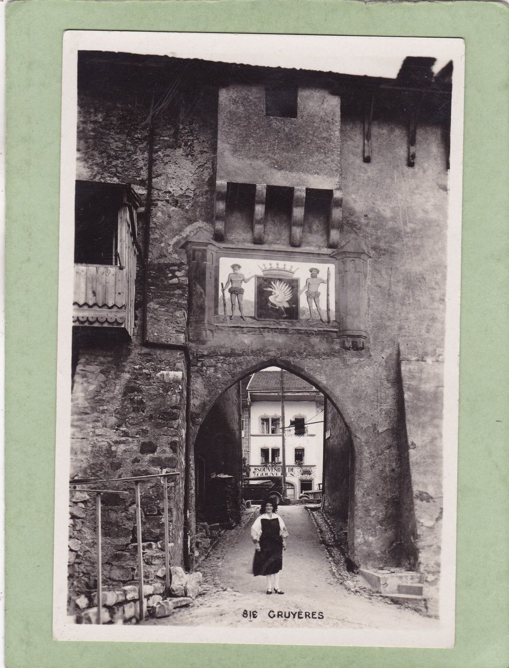 Ansichtskarten: Gruyères 1935 – Gebraucht aus Herisau von Lisegrat2008