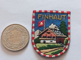Ecusson brodé Finhaut motif chalet 