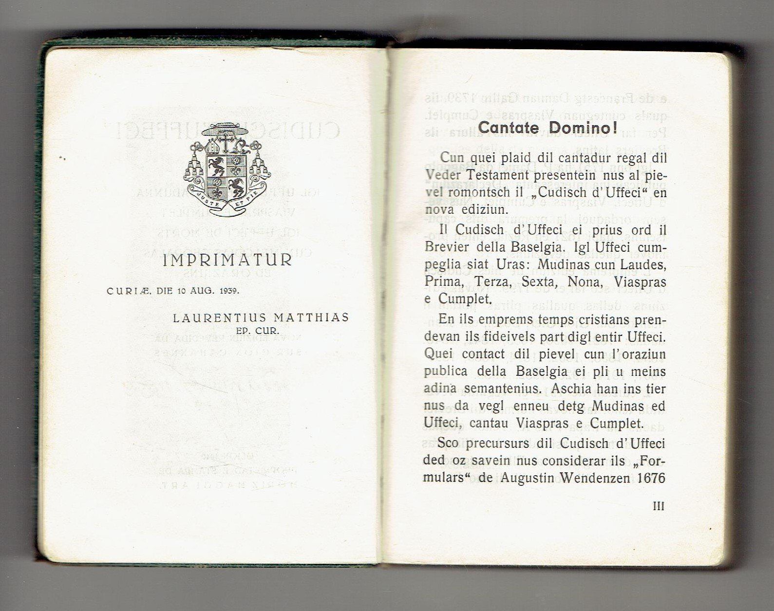 Bücher: CUDISCH D' UFFICEI, 1940 – Gebraucht aus Flims - Dorf von Stagediver 1