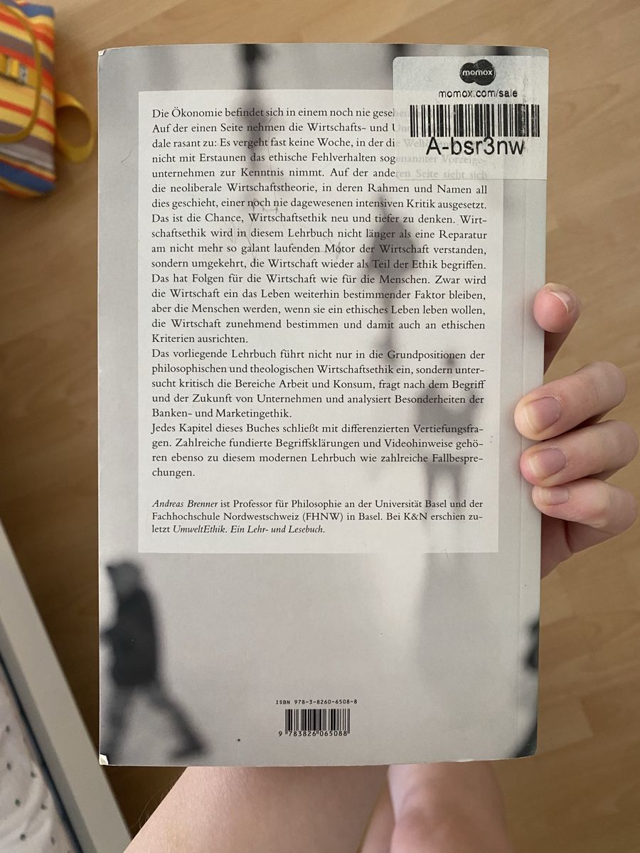Libri: Andreas Brenner “Wirtschaftsethik” – Usato da Basel venduto da hea_pp2f 1