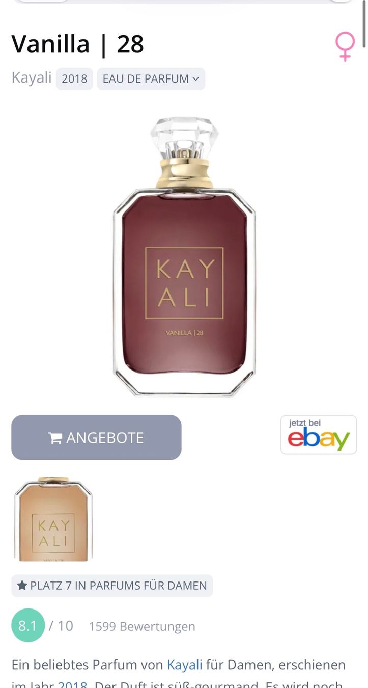 Kayali Profumi & Eau de Toilette: KAYALI VANILLA | 28 EDP Duftprobe - 2 ml – Usato da Zürich venduto da deruja 3