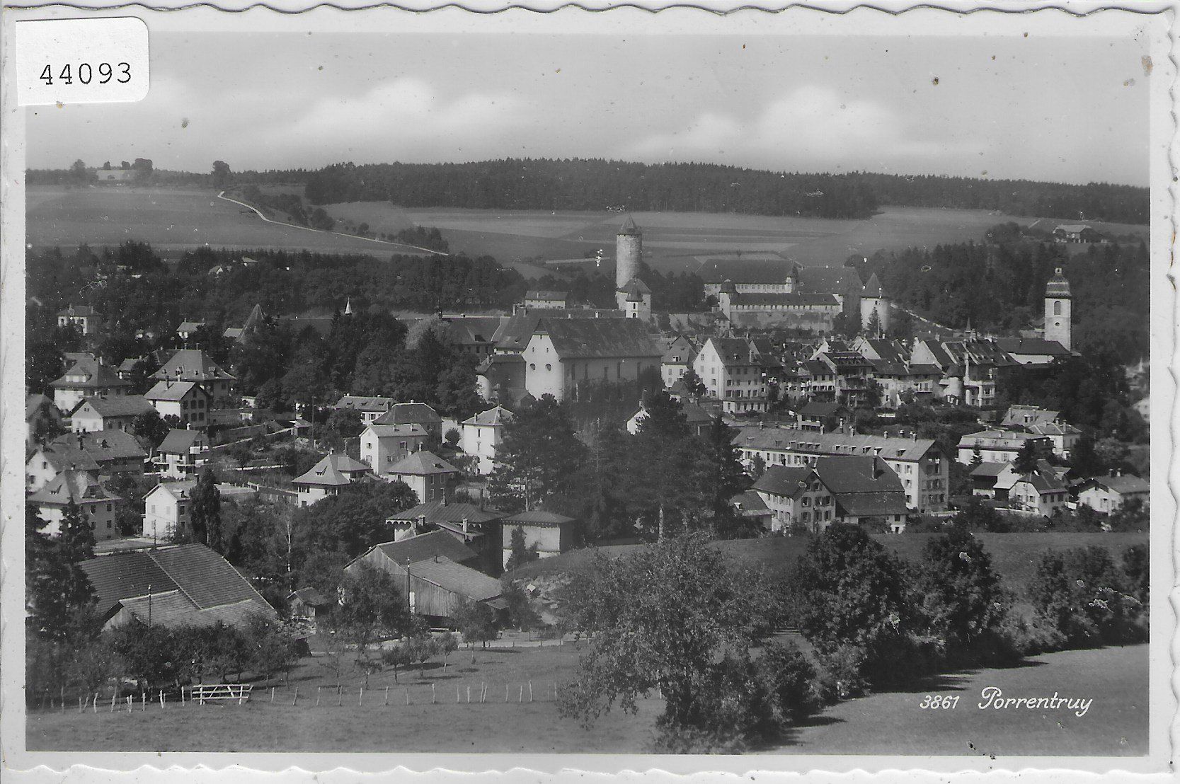 Cartoline postali: Porrentruy - Vue generale – Usato da Ettingen venduto da Kartenplanet