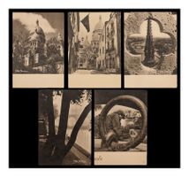 PARIS - 1951 "Albert Monnier" (Lot de 5x C.P.)