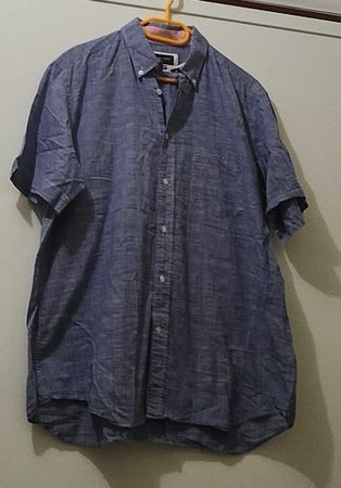 Chemise homme Eden Park bleu motif carreaux taille XL