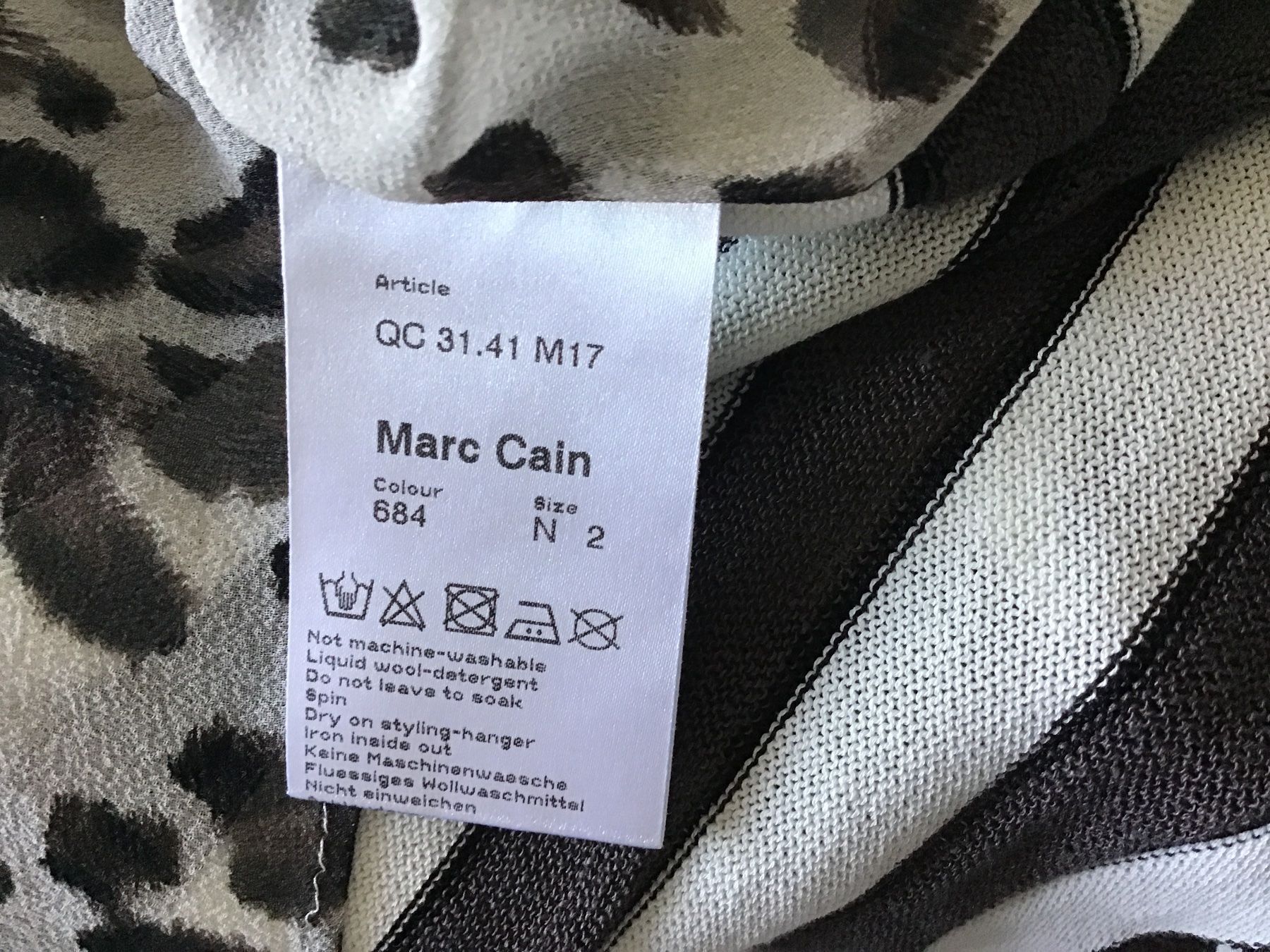Marc Cain Giacche: MARC CAIN Jacke mit integrierter Bluse, braun-weiss Gr. 2 – Usato da Glattfelden venduto da ire_w6h2 5