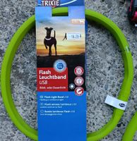 Trixie Flash Leuchtband USB, L-XL, Grün, Hunde Sicherheit