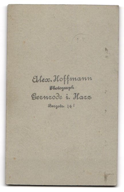 Fotografie &  Plakate: Fotografie Alex. Hoffmann, Gernrode i. H – Gebraucht aus Berlin von bartko-reher 1