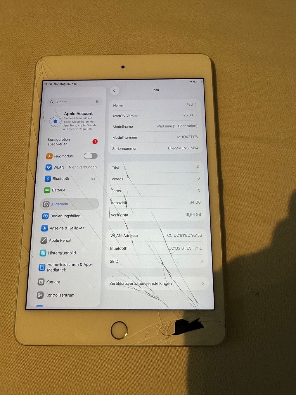 Apple Tablet PC: iPad 5 mini – Difettoso da Adliswil venduto da Busys 1