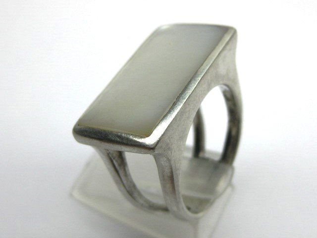 Anelli: Vintage Ring Silber 925  Perlmutt Gr. 59.5 – Usato da Ermatingen venduto da Decovin 8