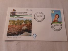 Rare! Enveloppe Pakistan Karachi - Jean-Paul II, 1981