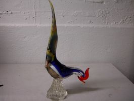 Grosser Vogel-Skulptur,Murano 2 H.20 Jhdt.