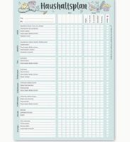 Haushaltsplan, Putzplaner, Organizer Ämtli - Plan