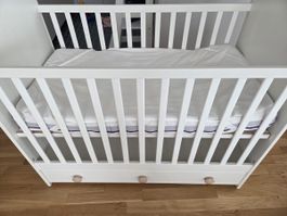 Ikea Gonatt Babybett mit Schubfach
