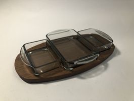 Midcentury Teakholz Aperoplatte 60’er Top Zustand!