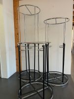 Kleiderständer rund, höhenverstellbar schwarz / chrom