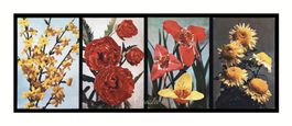FLEURS - Années 1950 "Natural Colour" (Lot de 4x C.P.)