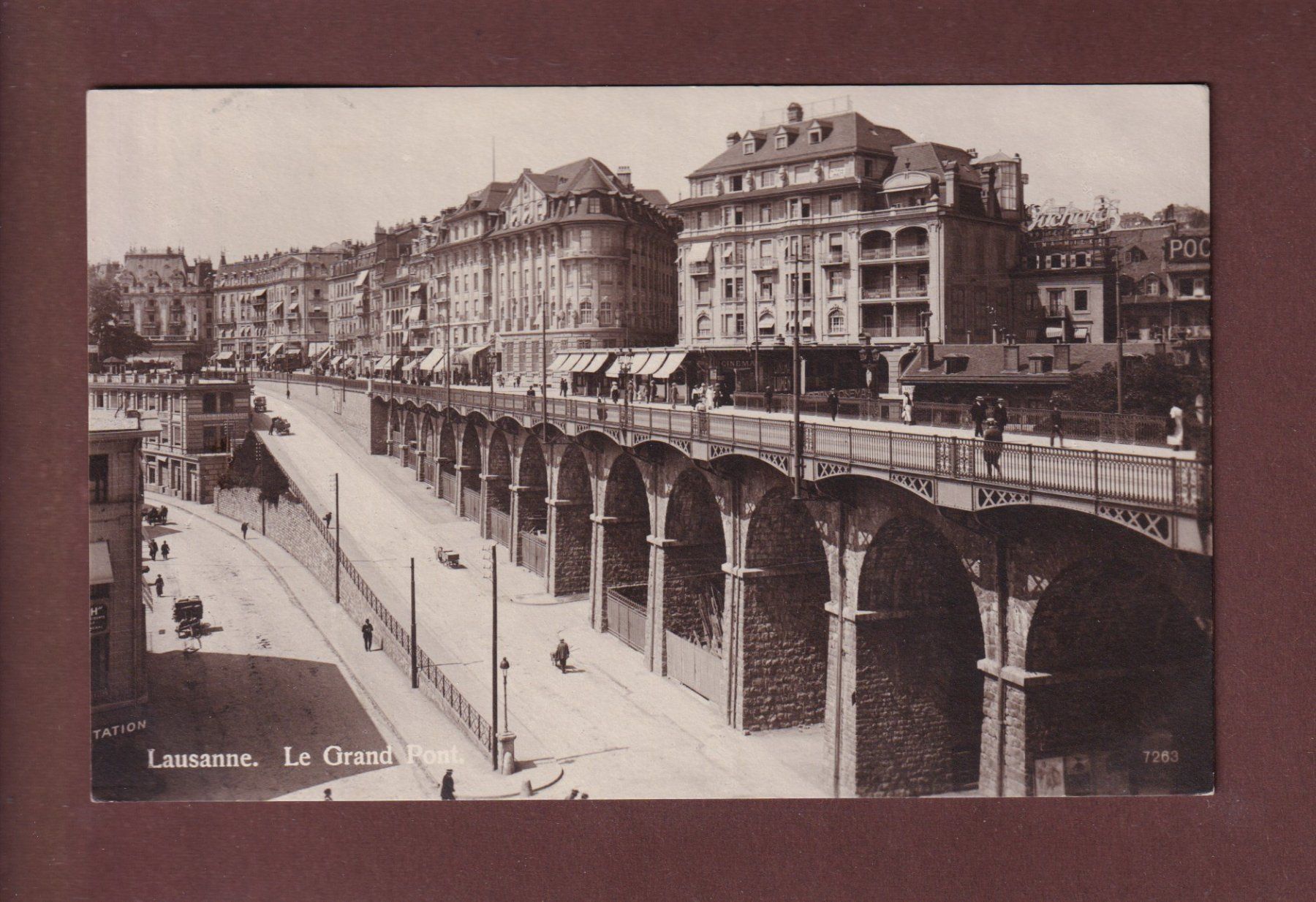 Cartoline postali: LAUSANNE - Grand Pont - 1919 – Usato da Pully venduto da nicecards