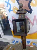 Historische Petroleumlaterne Messing antik guter Zustand